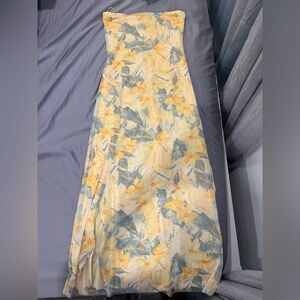 tube top dress with leg slit